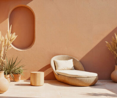 outdoor-terrace-with-lounge-chair-plants-warm-colors